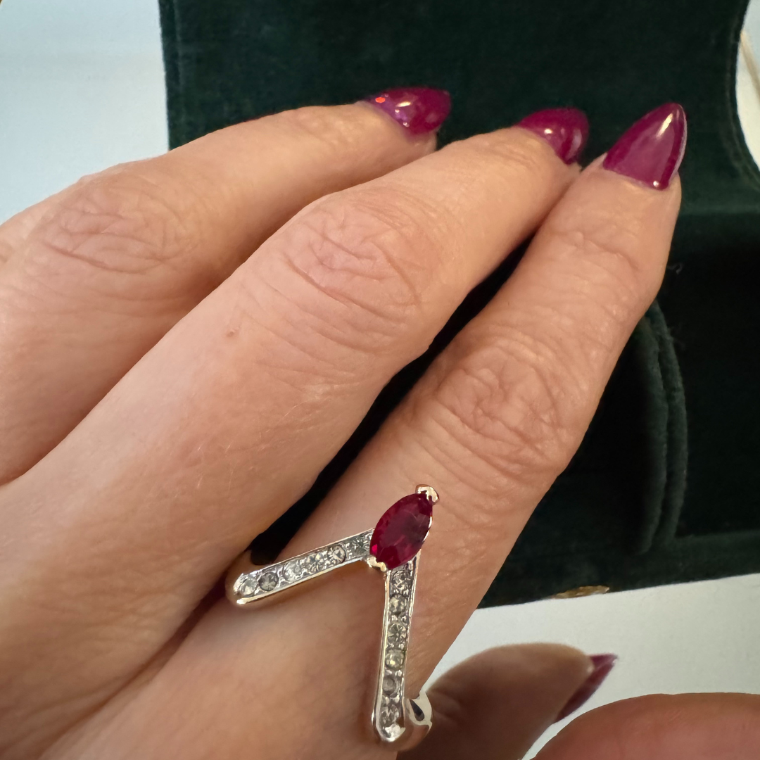 Vintage Chevron Ring