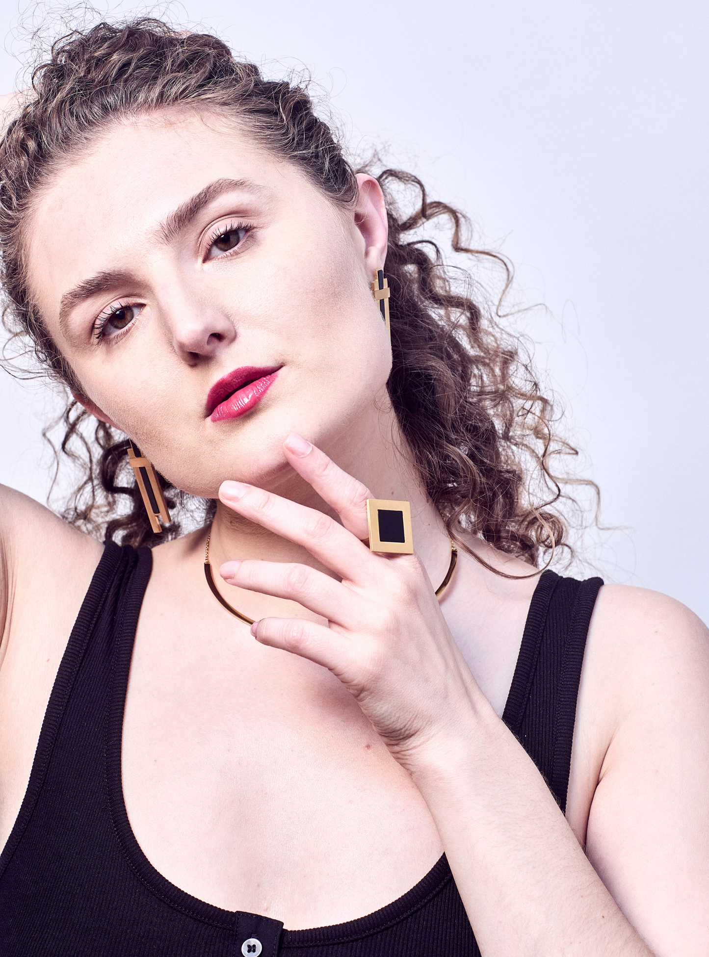 Eclipse Black Onyx Gold Ring