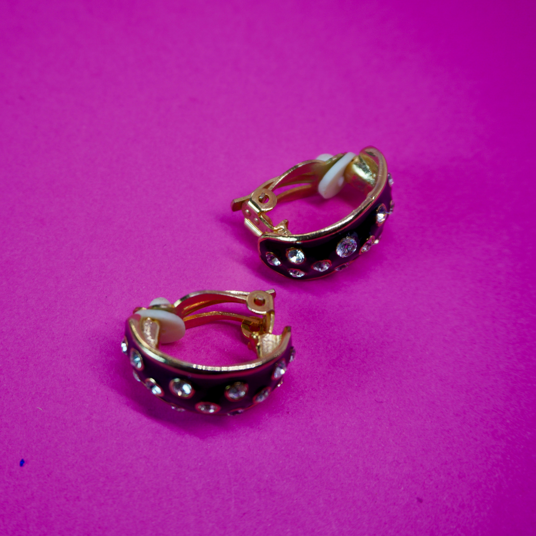Vintage clip-on earrings huggies