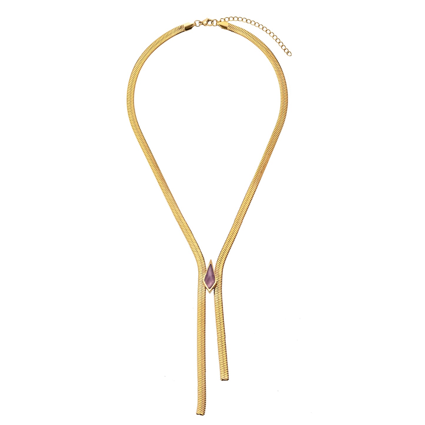 Dreamscape Amethyst Gold Necklace