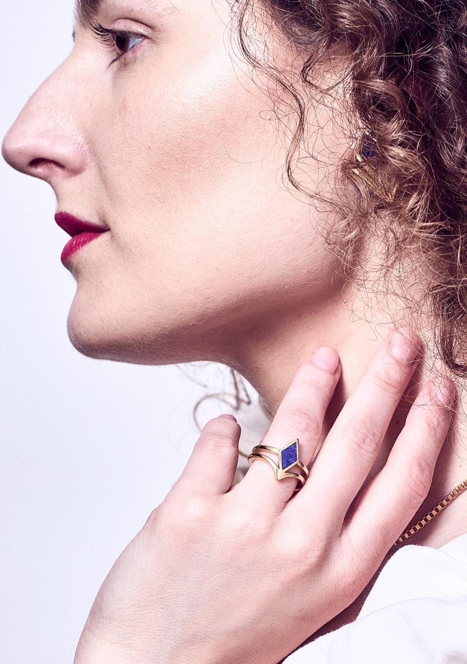 Cosmos Lapis Lazuli Gold Ring