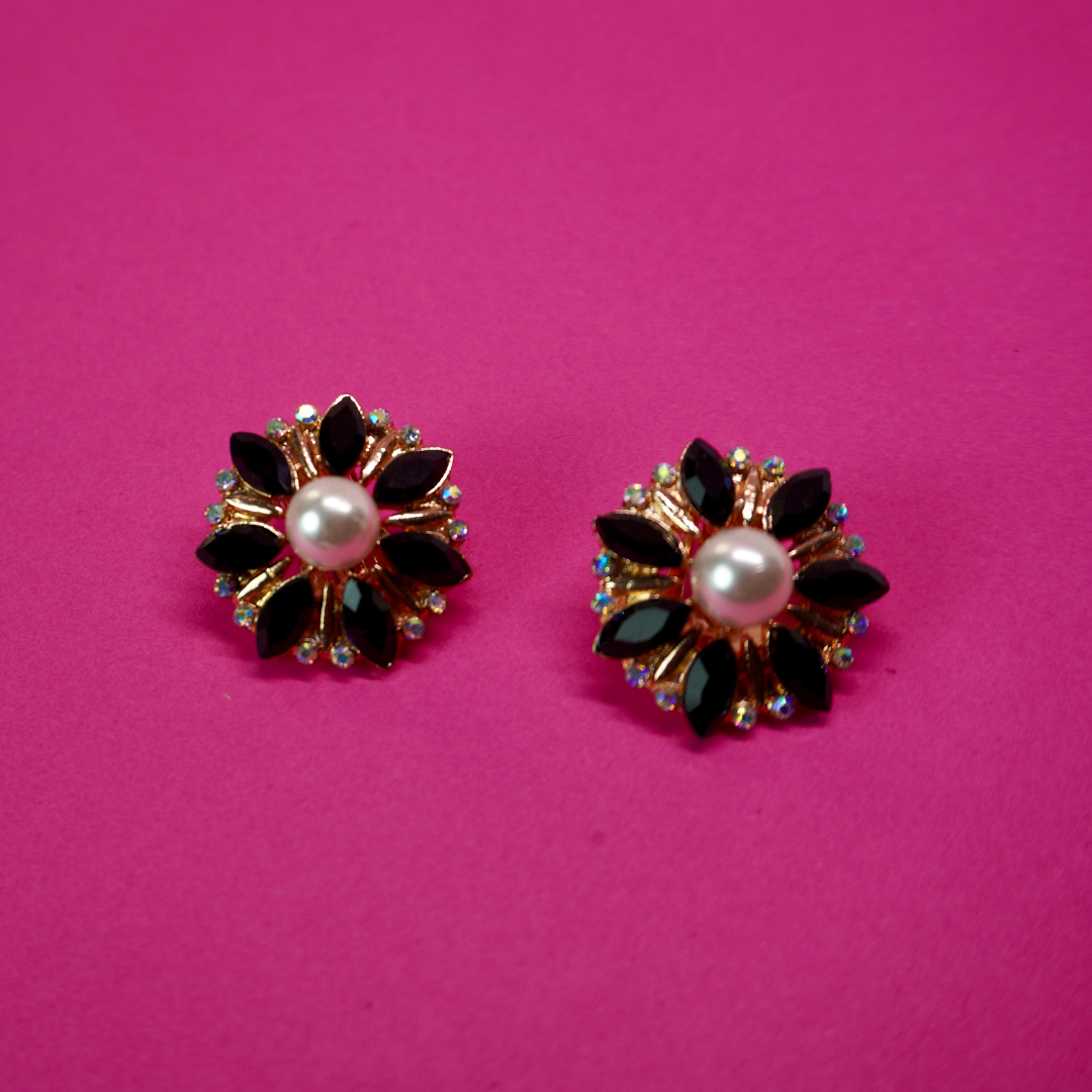 Vintage clip-on earrings (flower)