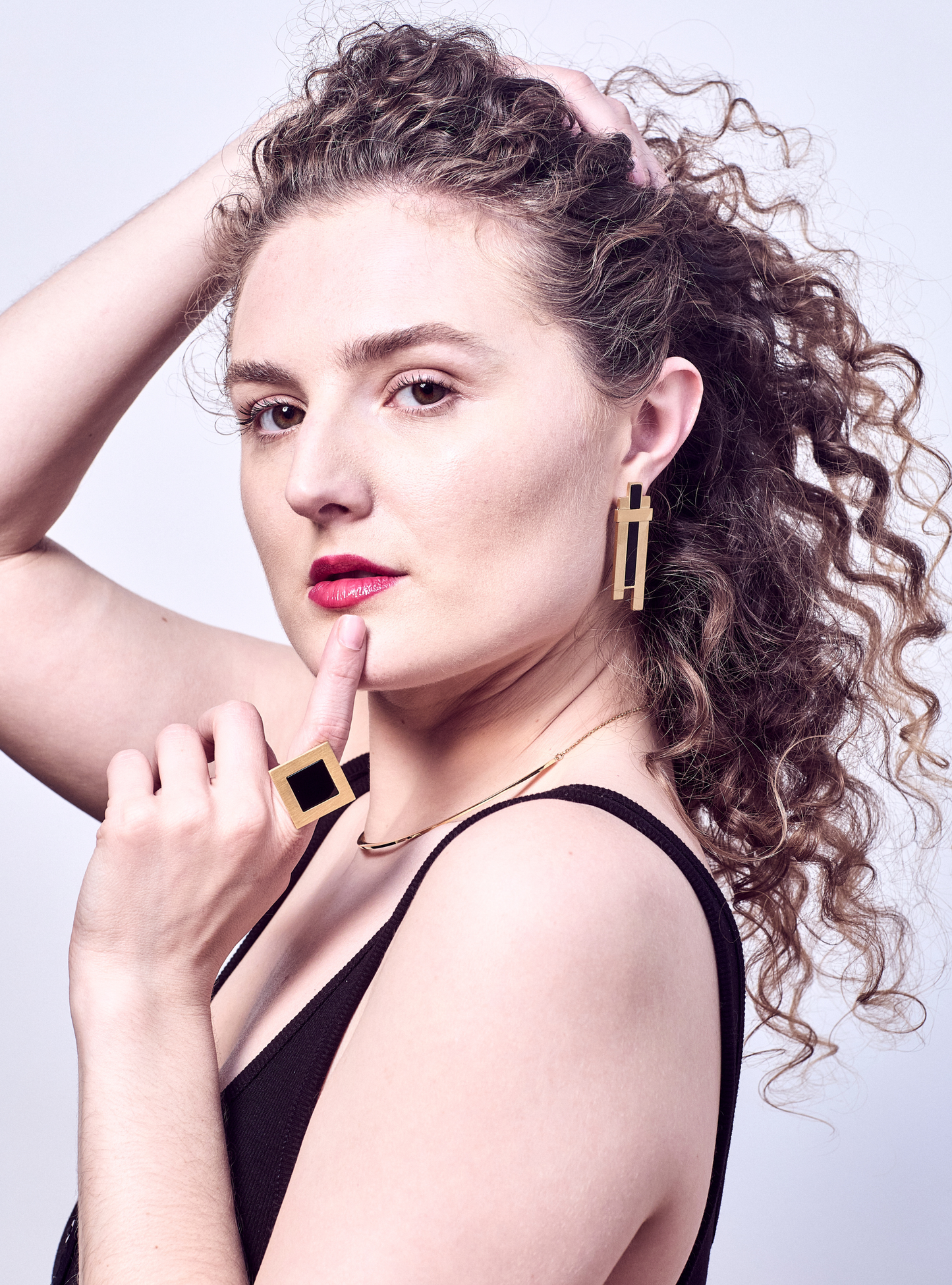 Eclipse Black Onyx Gold Ring