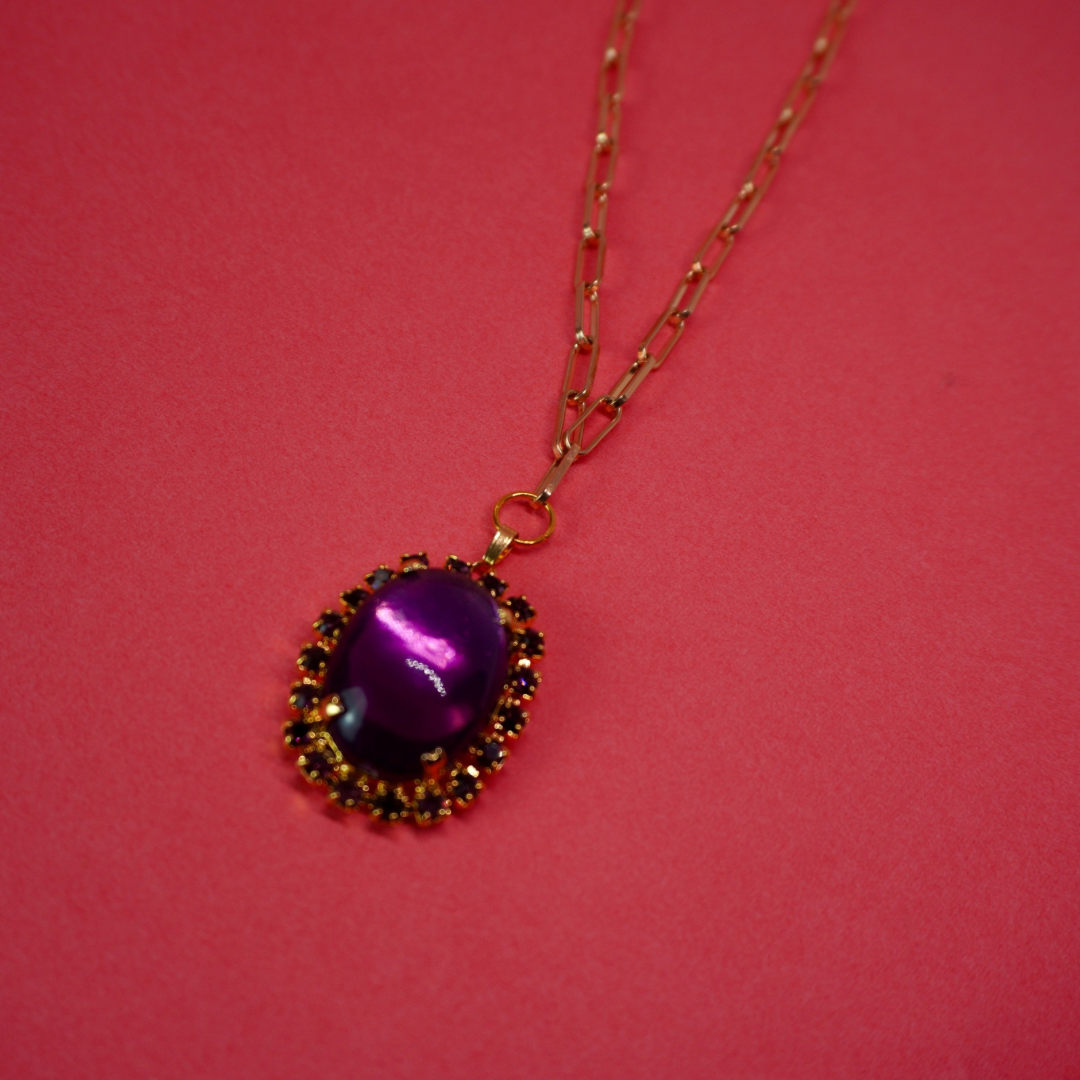 Vintage necklace purple