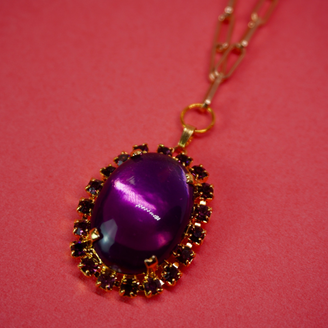 Vintage necklace purple