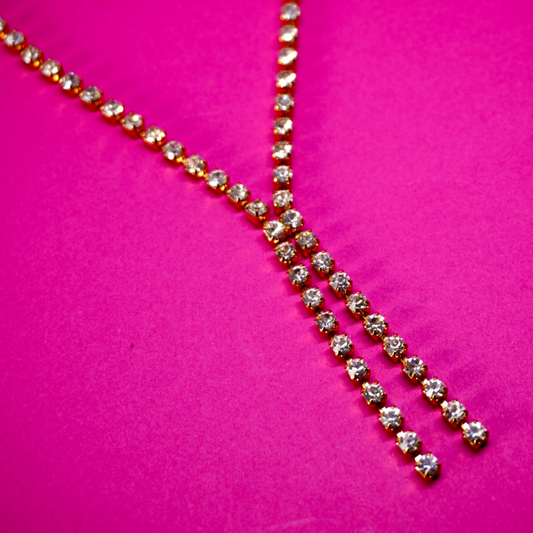 Vintage lariat necklace sparkly