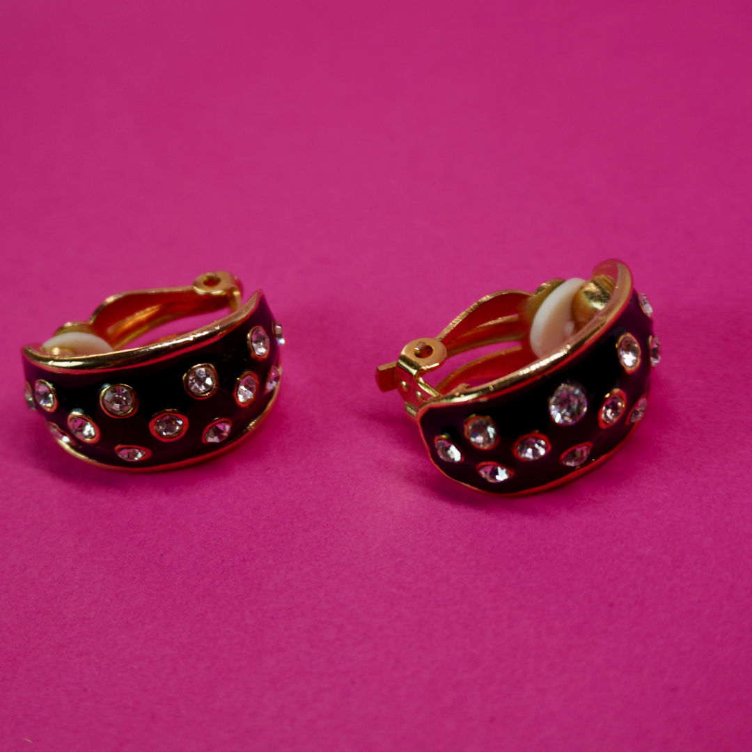 Vintage clip-on earrings huggies