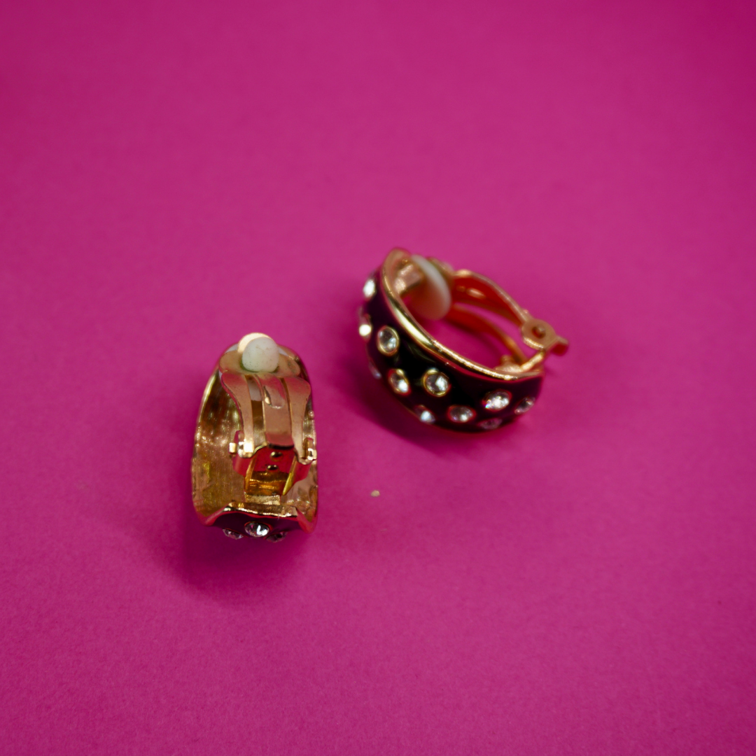 Vintage clip-on earrings huggies