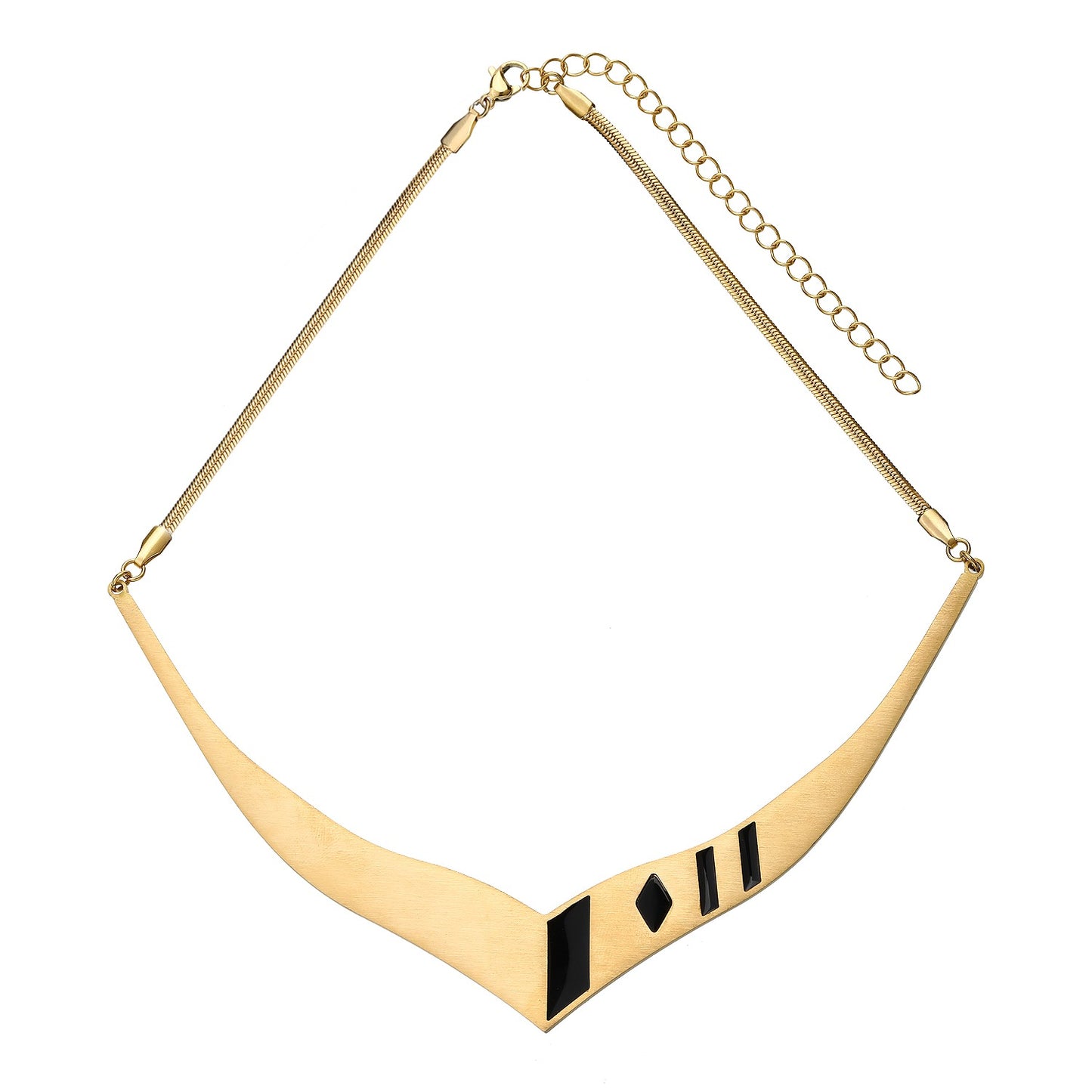 Midnight Black Onyx Gold Necklace