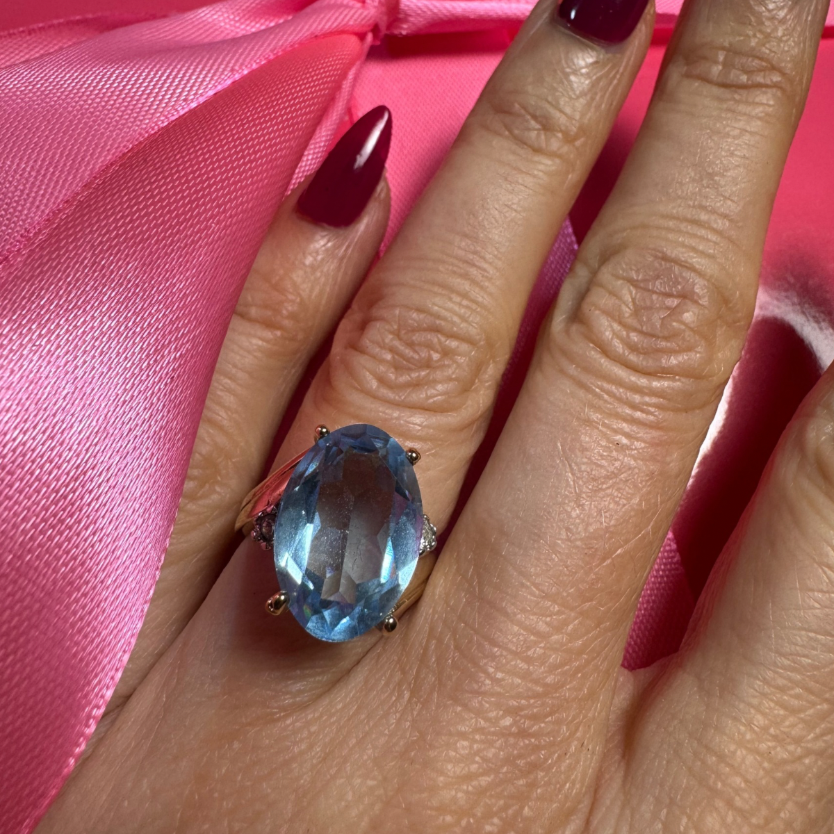 Vintage Aqua Cocktail Ring