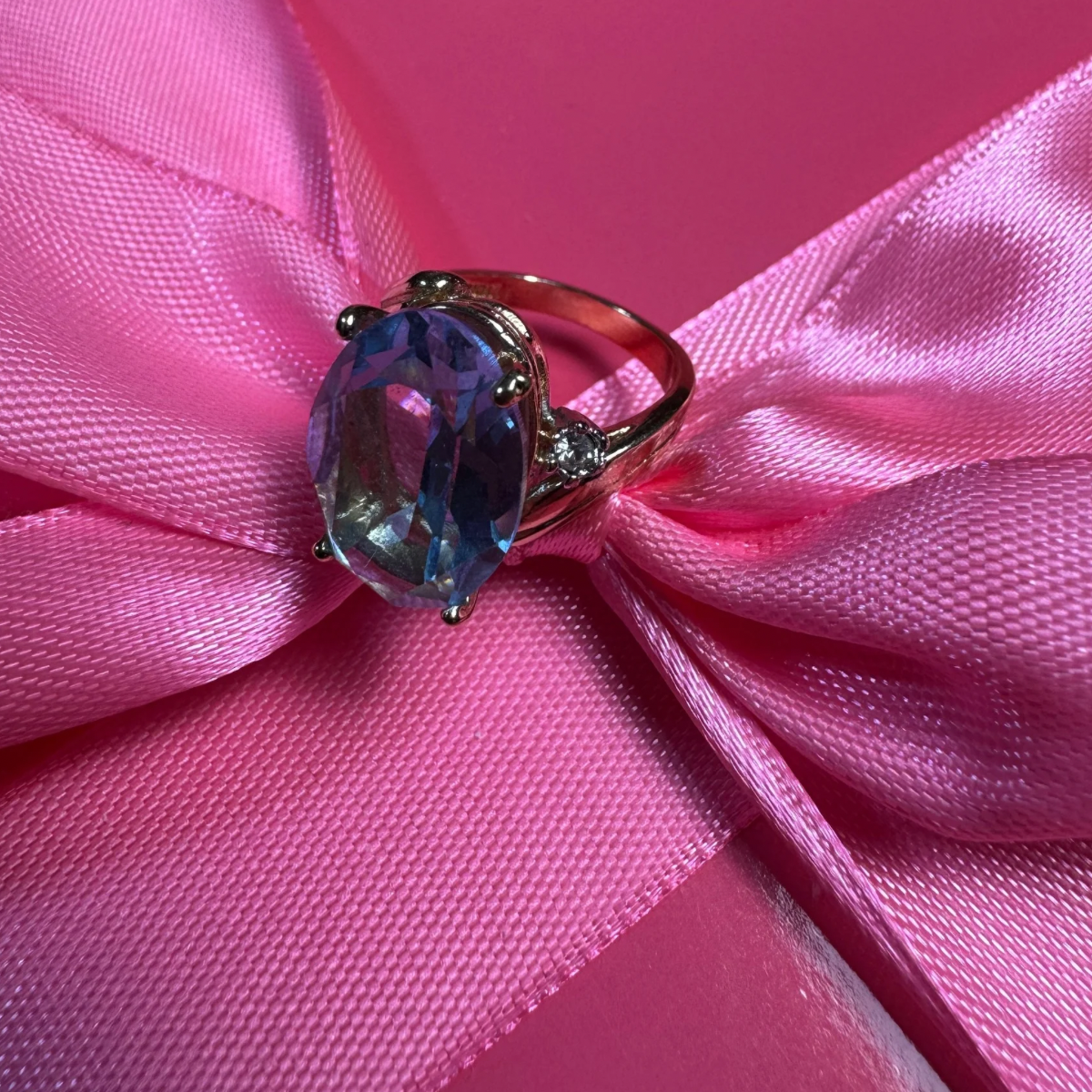 Vintage Aqua Cocktail Ring